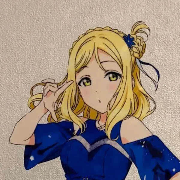 青い衣装の小原鞠莉のアクリルスタンド