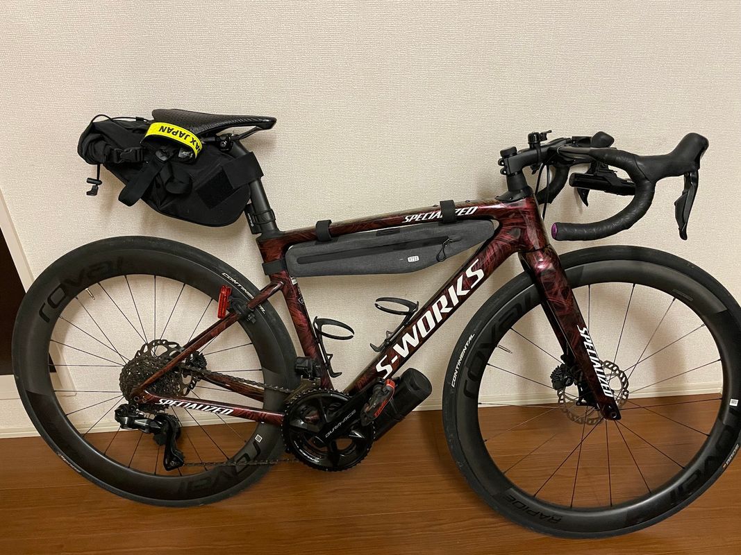 準備中の自転車