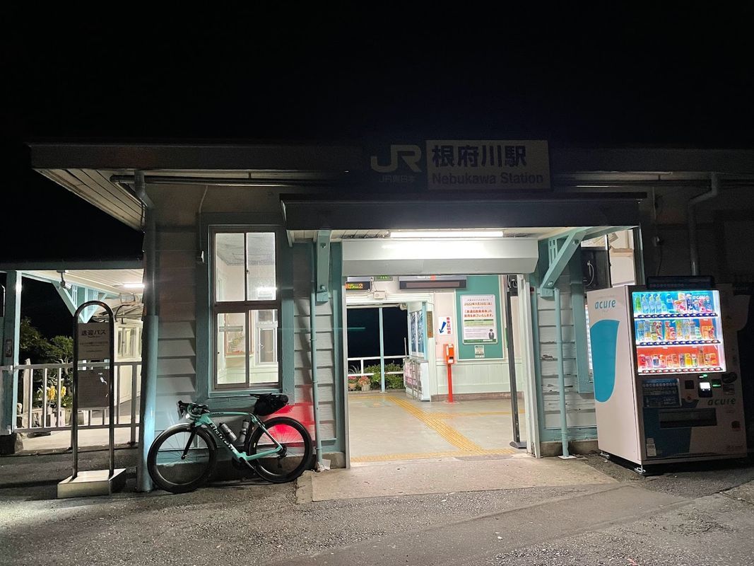 根府川駅での写真